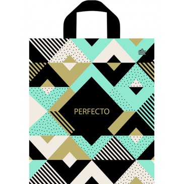 Мешок  ПВД (петля) 350*310 (95мкр) Перфекто Ромбэ ментоловый